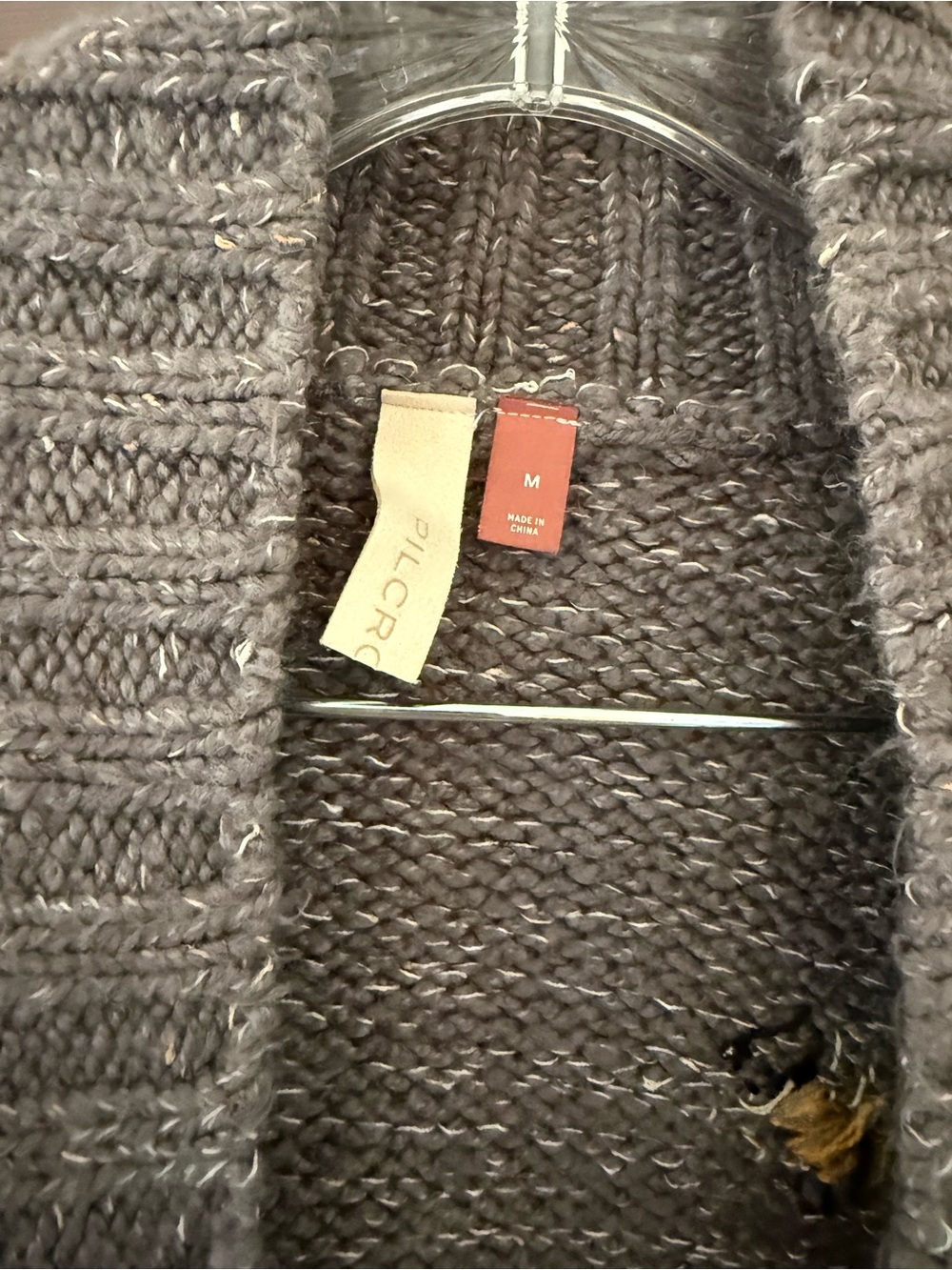 Pilcro Gray Knit Sweater with Teddy Bear and Bee Motifs - Picture 3 of 3
